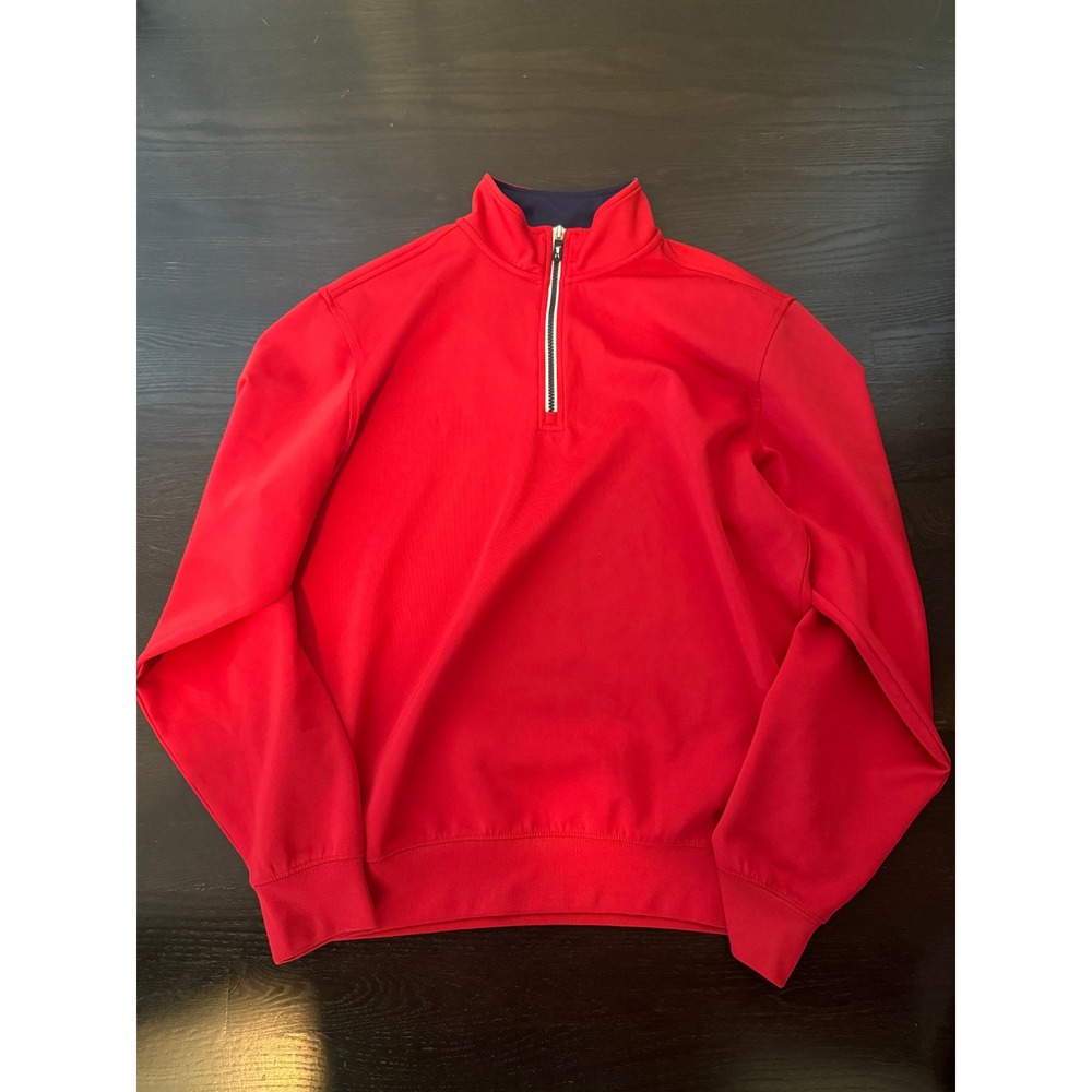 Fairway & Greene Mens Large Red Chenal Country Club F&G Tech Quarter Zip
